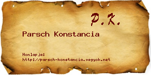 Parsch Konstancia névjegykártya